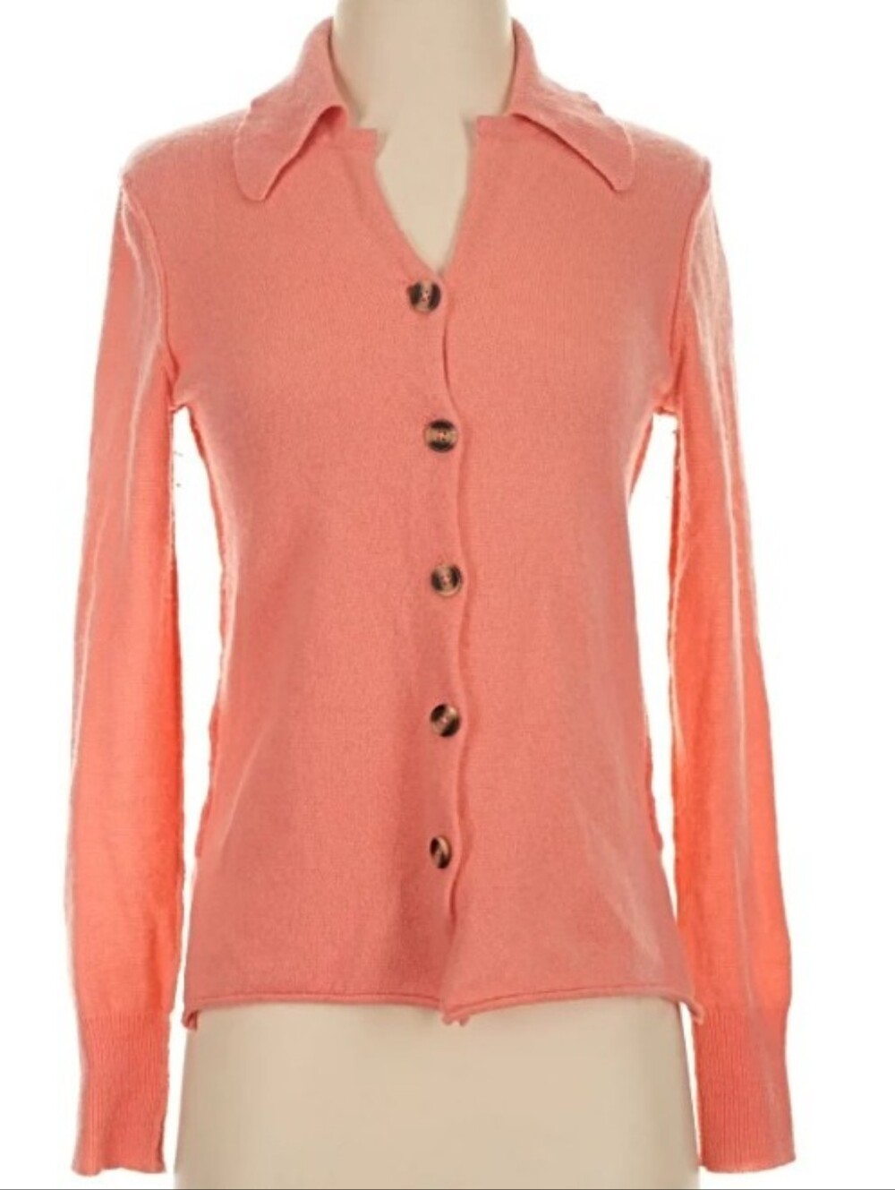 FP Cashmere Paloma 100% Cashmere In Peach New Condition Sweater sz M